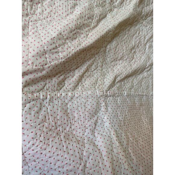 Vintage Grandmother's Fan Quilt Handmade Handstitched Beautiful Pastel Cottage - Picture 8 of 16